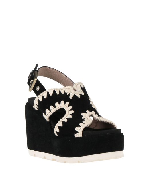 Mou Black Sandals