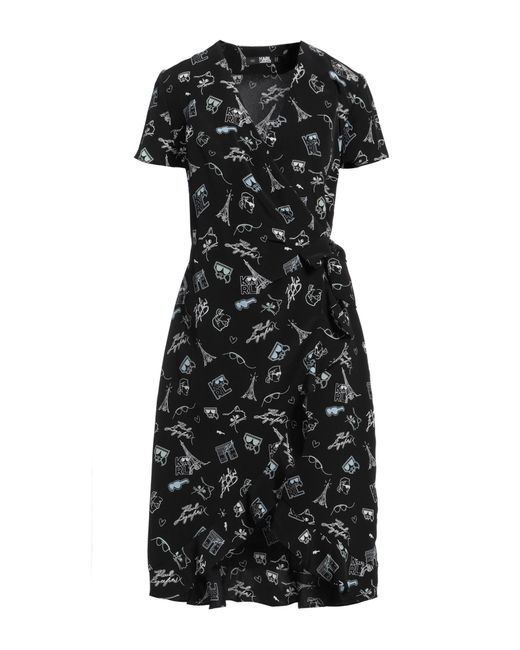 Karl Lagerfeld Black Midi Dress