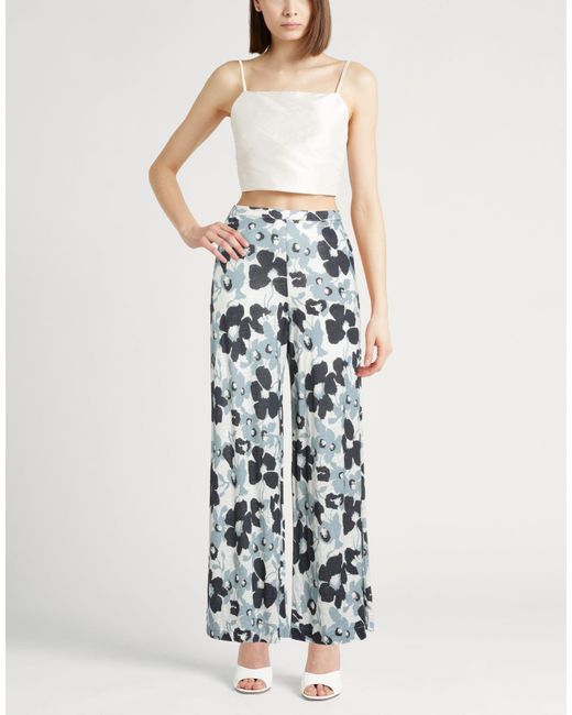 Majestic Filatures White Slate Pants Cotton, Linen