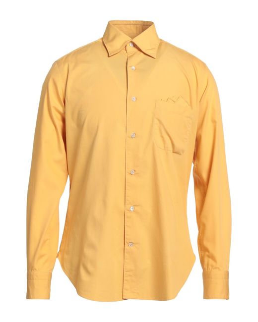 Truzzi Yellow Ocher Shirt Cotton for men