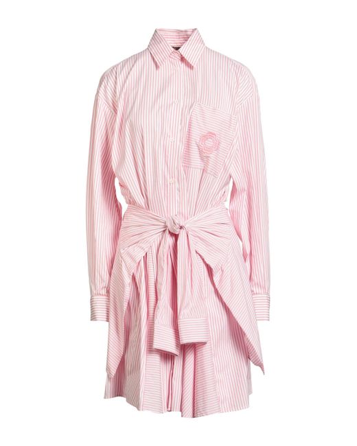 Maje Pink Mini Dress Cotton, Polyamide, Elastane