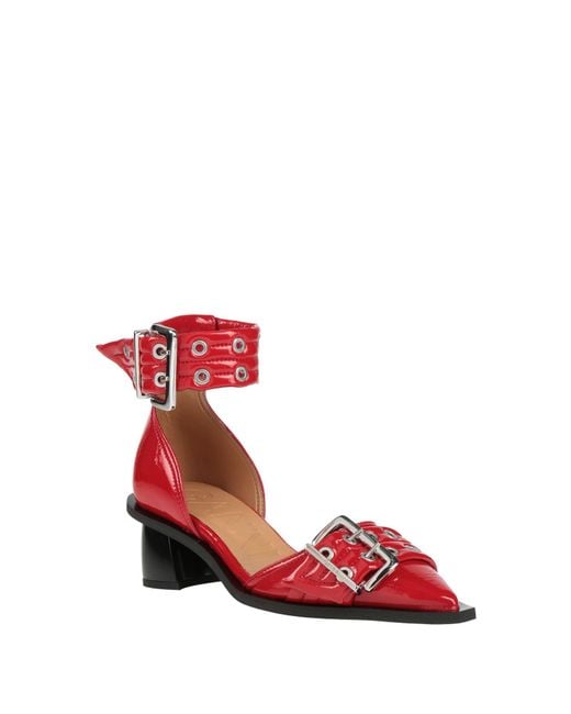 Ganni Red Pumps Synthetic Material
