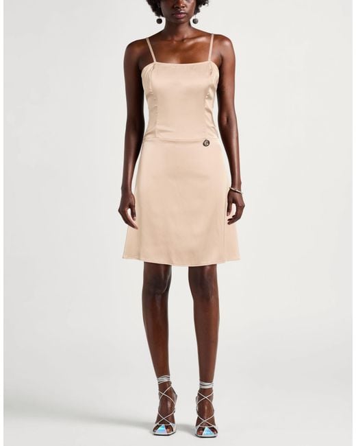 Gaelle Paris Natural Mini Dress Polyester, Elastane