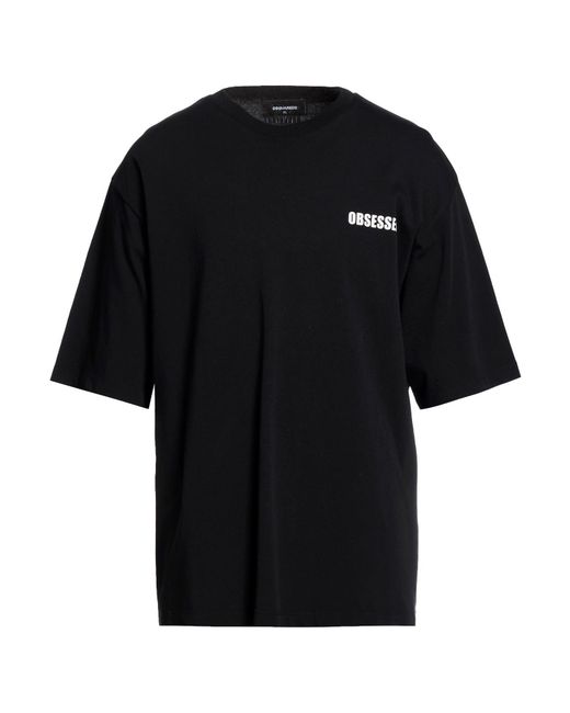 DSquared² Black T-Shirt Cotton for men