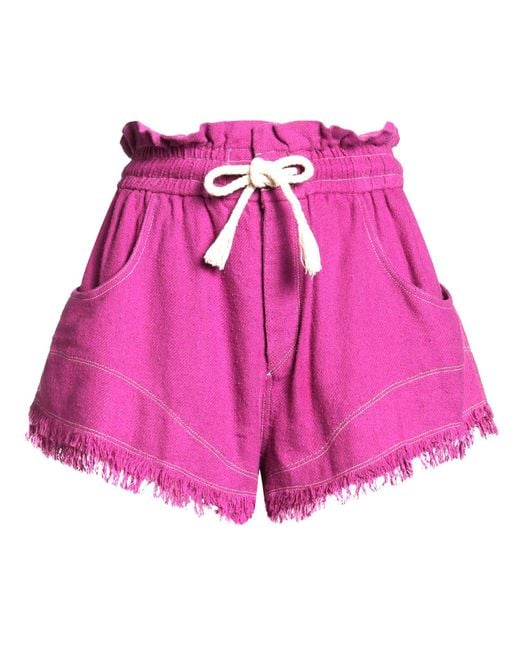 Isabel Marant Purple Mauve Shorts & Bermuda Shorts Silk, Polyester