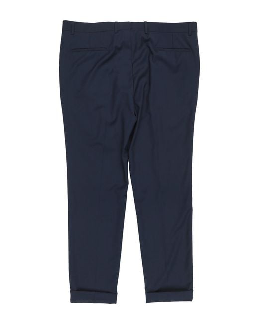 Barba Napoli Blue Pants Polyester, Wool, Elastane for men