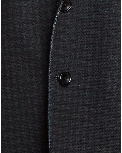 DUNO Black Dark Blazer Polyester, Viscose for men