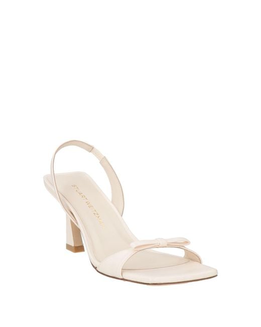 Stuart Weitzman Natural Ivory Sandals Leather