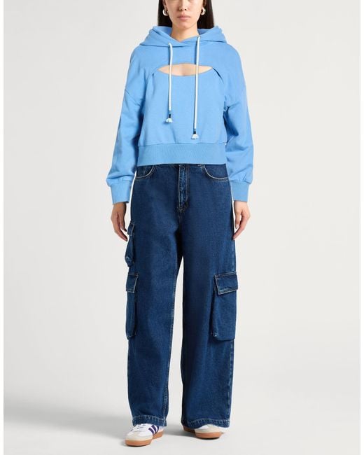 8pm Blue Sweatshirt Cotton, Elastane