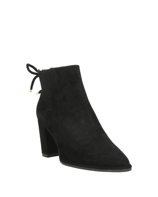 Stuart Weitzman Black Ankle Boots Leather