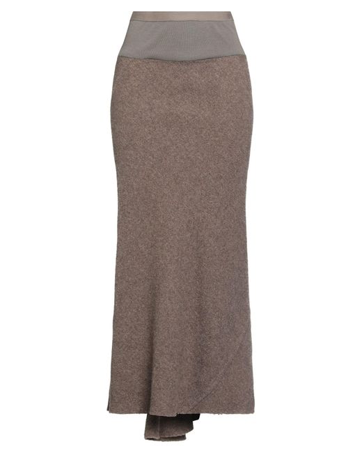 Rick Owens Brown Maxi Skirt
