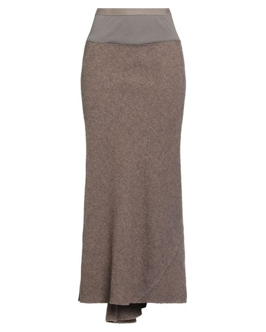 Rick Owens Brown Maxi Skirt