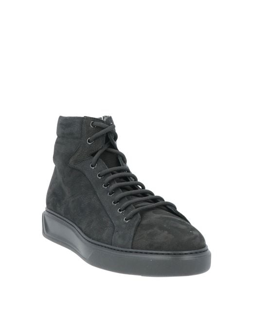 Giovanni Conti Black Sneakers Leather for men