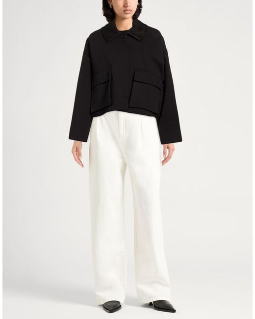 MEIMEIJ Black Jacket Viscose, Polyamide, Elastane