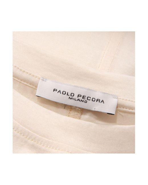 T-shirt Paolo Pecora pour homme en coloris Natural
