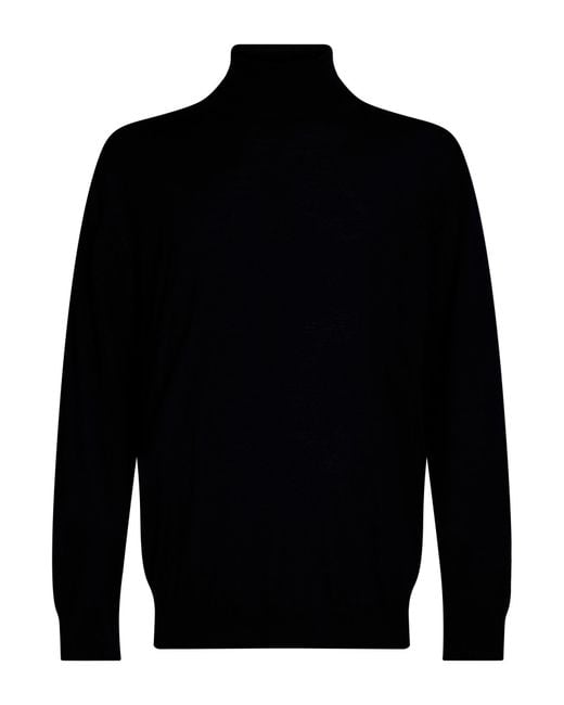 Roberto Collina Black Turtleneck Wool for men