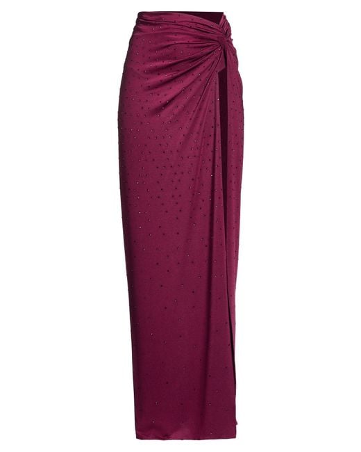 ANDAMANE Purple Maxi Skirt Polyester, Elastane