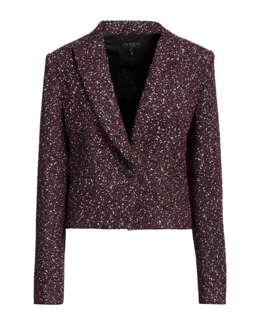 Rag & Bone Purple Plum Blazer Wool, Polyester, Acrylic, Nylon