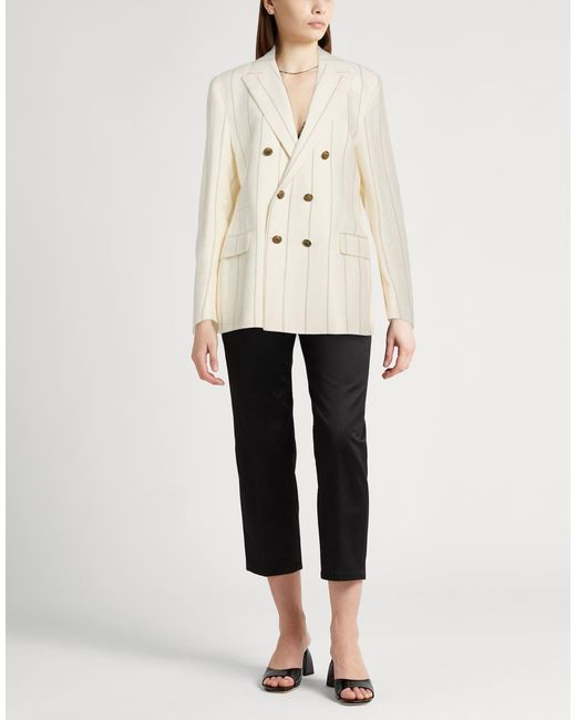 Eleventy White Blazer Linen, Wool