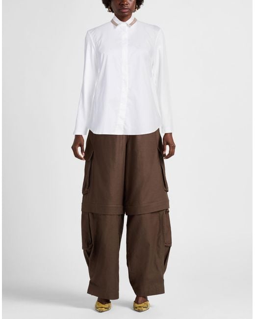 Peserico White Shirt Cotton, Elastane