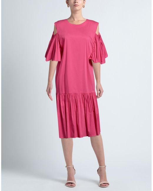 D.exterior Pink Midi Dress