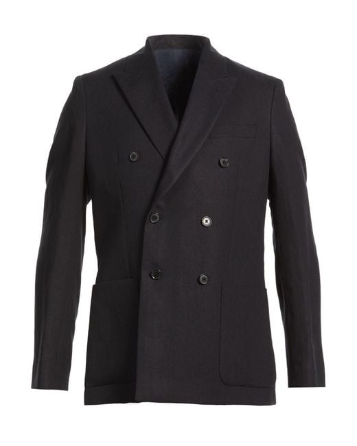 Paul Smith Black Midnight Blazer Linen for men