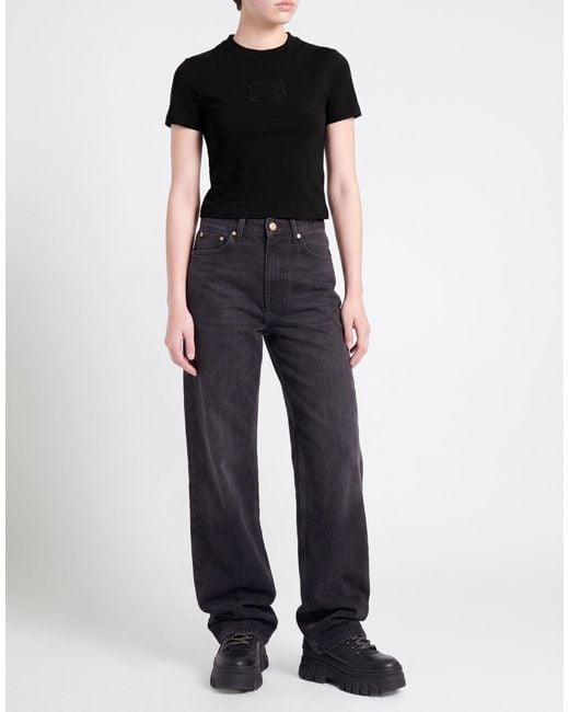 Versace Jeans Couture Black T-Shirt Cotton, Elastane