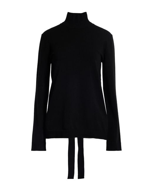 Dondup Black Turtleneck Viscose, Polyester