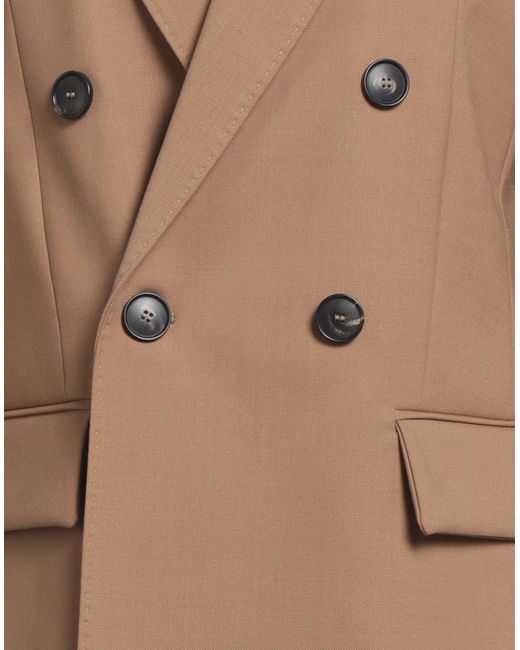 Tela Brown Camel Blazer Polyester, Virgin Wool, Elastane