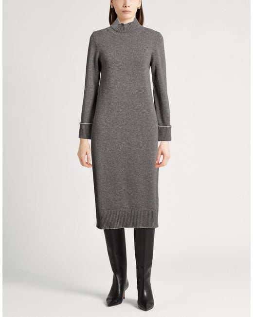 Eleventy Gray Midi Dress