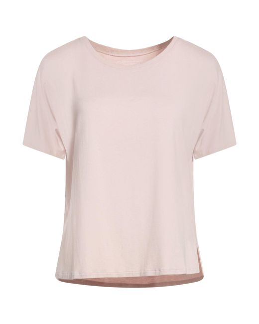 Majestic Filatures Pink T-Shirt Viscose, Elastane