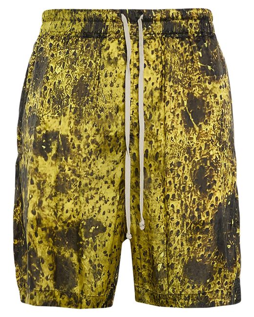 Rick Owens Green Lime Shorts & Bermuda Shorts Cupro for men