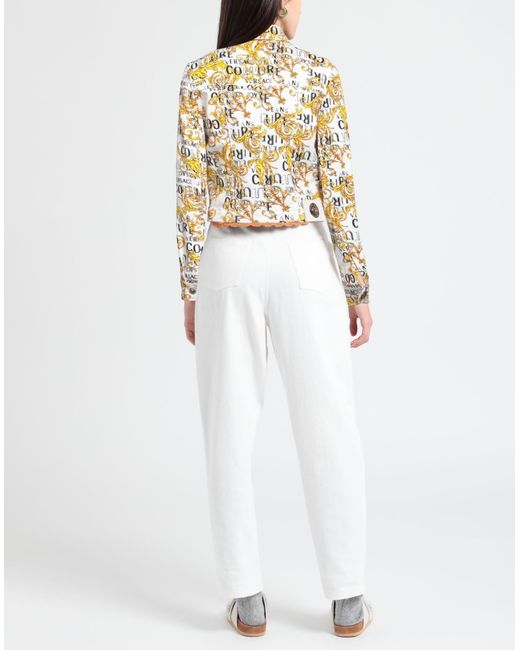 Manteau en jean Versace en coloris White