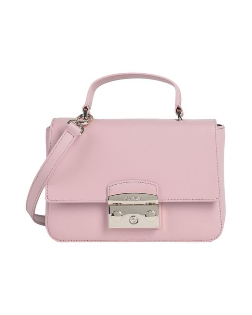 Furla Pink Metropolis Mini Top Handle -- Light Handbag Leather