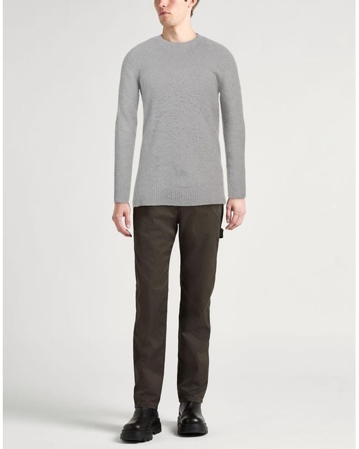 Roberto Collina Gray Light Sweater Cotton, Nylon, Elastane for men