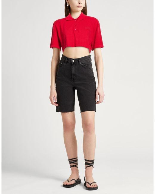 Golden Goose Deluxe Brand Red Polo Shirt Cotton