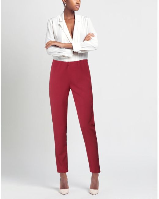 Boutique De La Femme Red Trouser