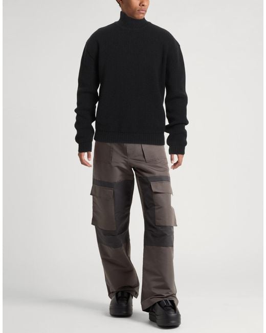 Rick Owens Black Turtleneck Virgin Wool for men