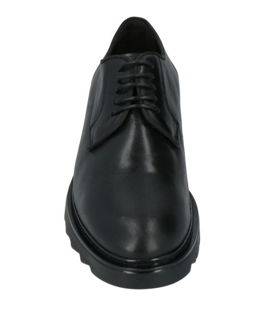 Exton Black Lace-Up Shoes Leather for men