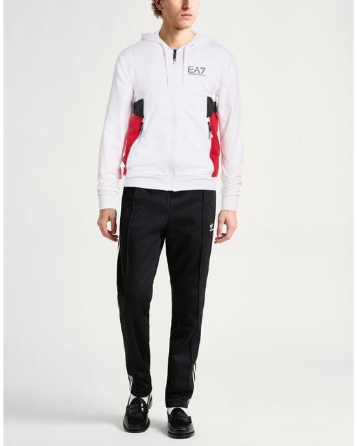 EA7 White Sweatshirt Cotton, Polyester, Elastane for men