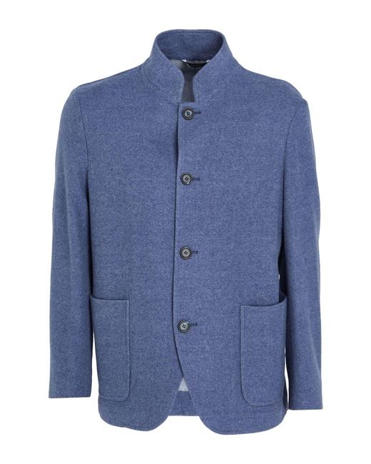 THELAND Blue Jacket Virgin Wool for men