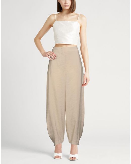 Emporio Armani White Pants Modal, Polyester