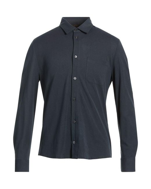 Moorer Blue Midnight Shirt Cotton for men