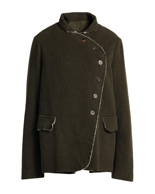 H+ Hannoh Wessel Green Coat Virgin Wool, Cashmere