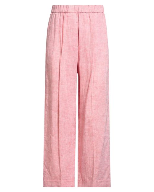 Peserico Pink Pants Linen