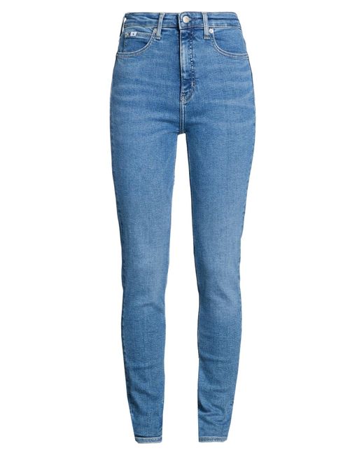 Calvin Klein Blue Jeans Cotton, Elasterell-P, Elastane