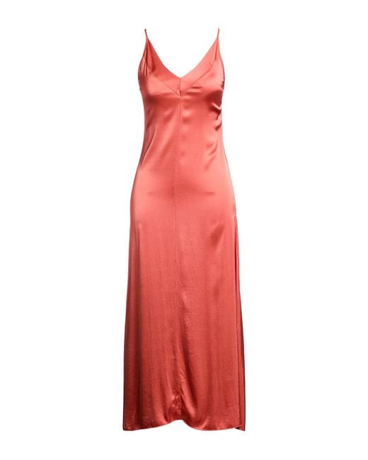 B.yu Red Maxi Dress Viscose, Elastane