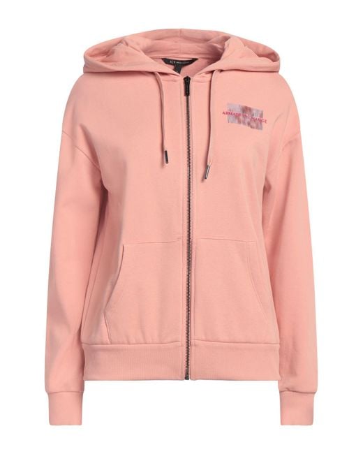 ARMANI EXCHANGE Pink Sweatshirt Cotton, Polyester, Elastomultiester, Elastane