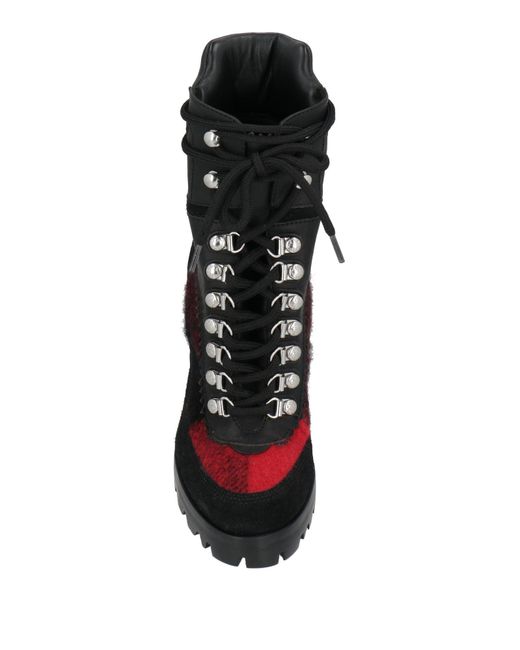 DSquared² Black Ankle Boots Leather, Textile Fibers