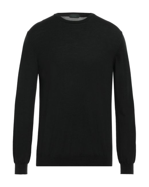 Zanone Black Sweater for men